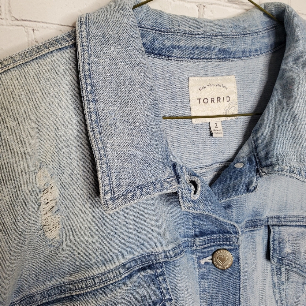 TORRID DESTRUCTED DENIM Jacket